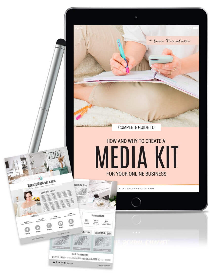 Complete Guide to How and Why to Create a Media Kit for your Business + Free Template Mockup