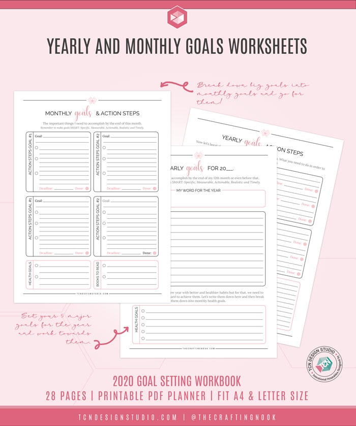 Meaningful Life Planner Goal Settings, Planner Printable Inserts