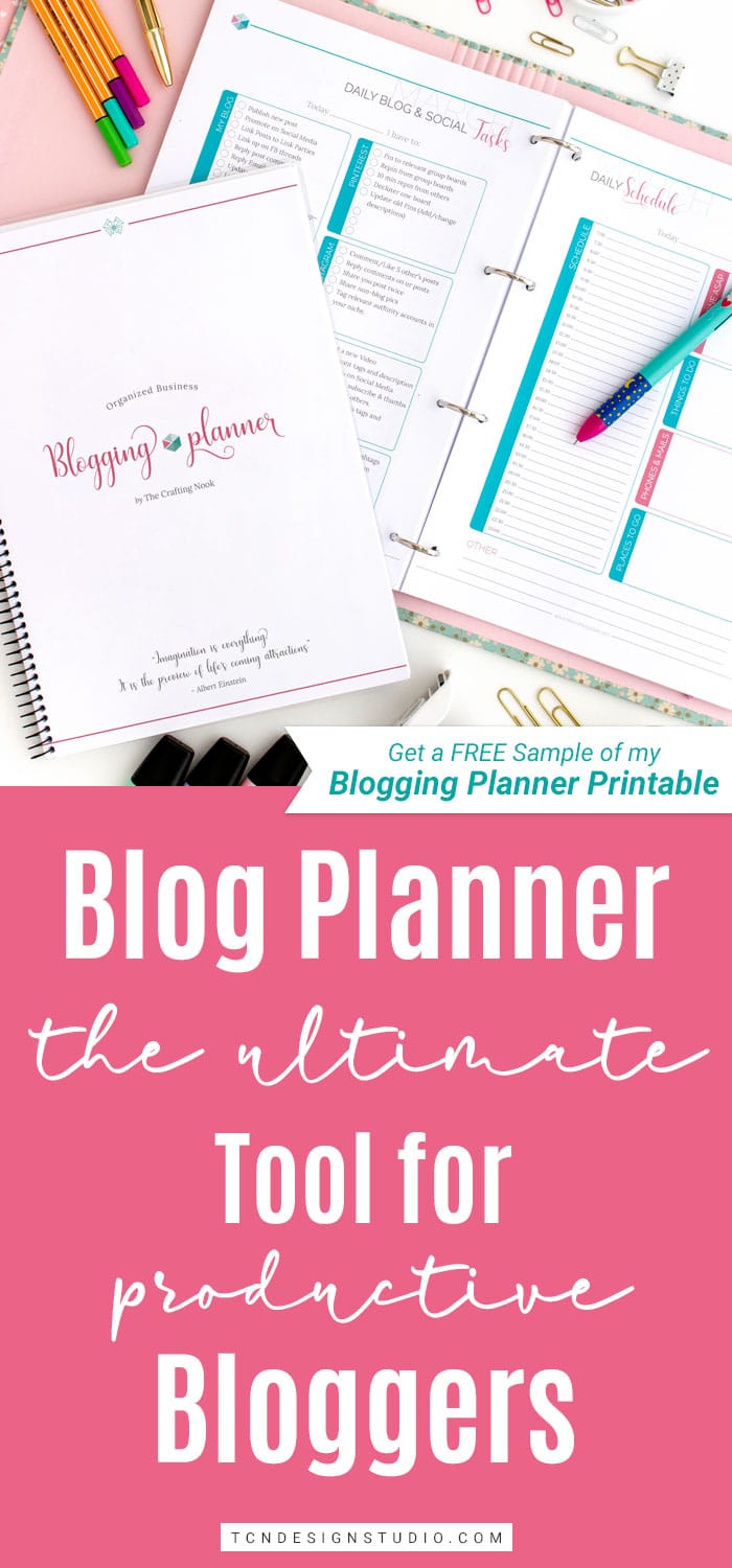 Organized Business Blogging Planner + Free Blog Planner Sample Pin 3