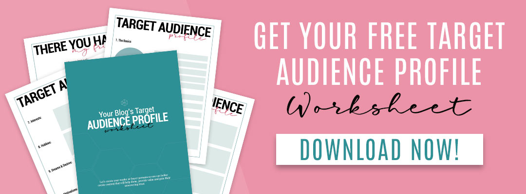 Free Blog Target Audience Worksheet download Clickable image