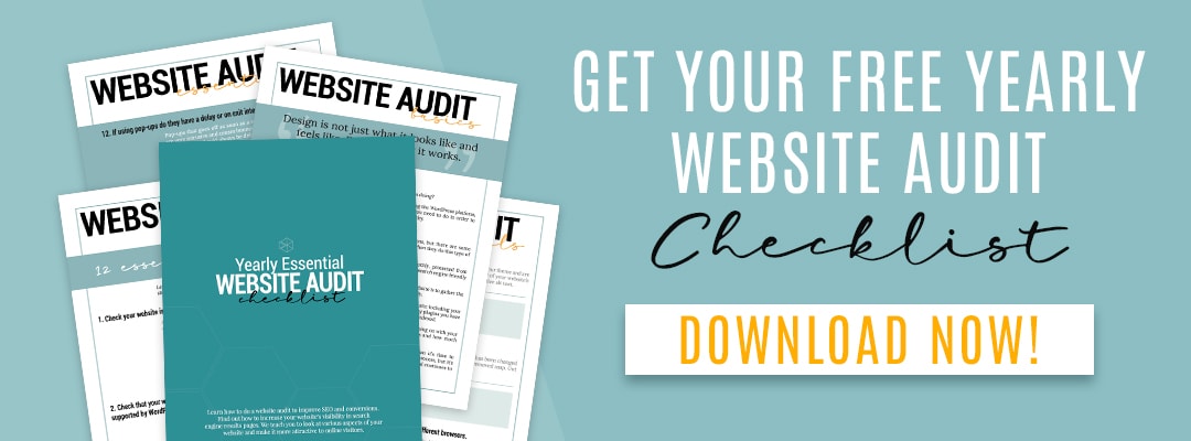 Free Website Audit Checklist download Clickable image