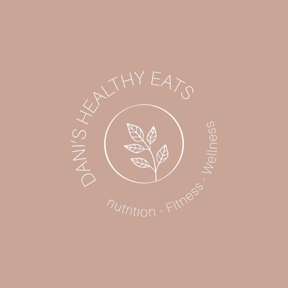 Dani's Healthy Eats Submark Logo 2 on dark background