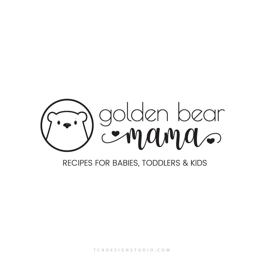 Golden Bear Mama Main Logo Black and White