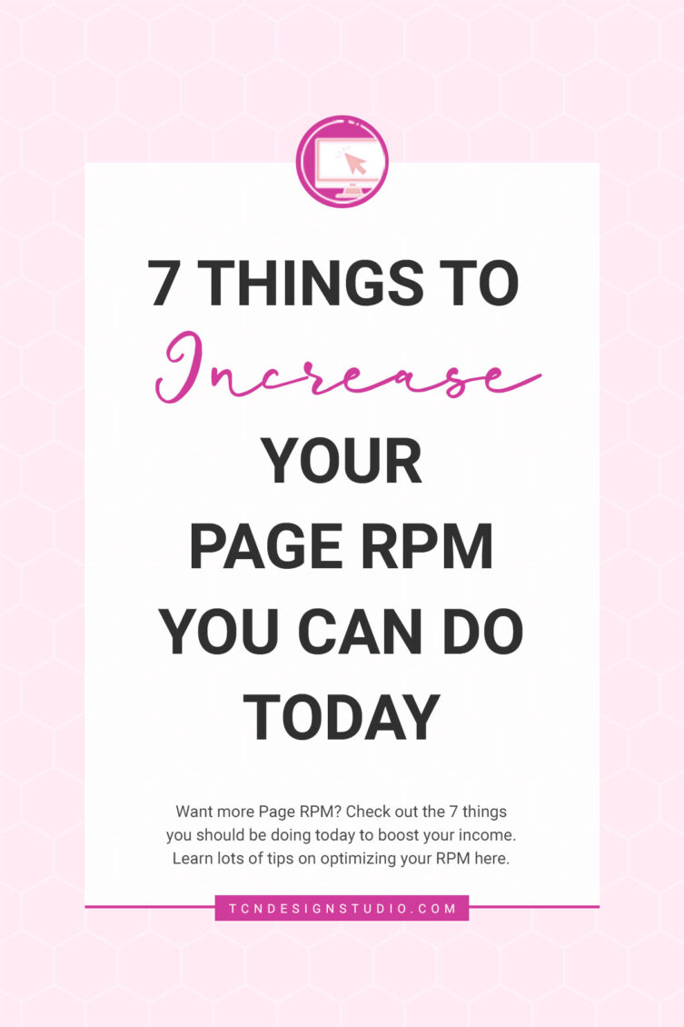 7 Things to increase your Page RPM You can do today Cover image with title overlay over solid color