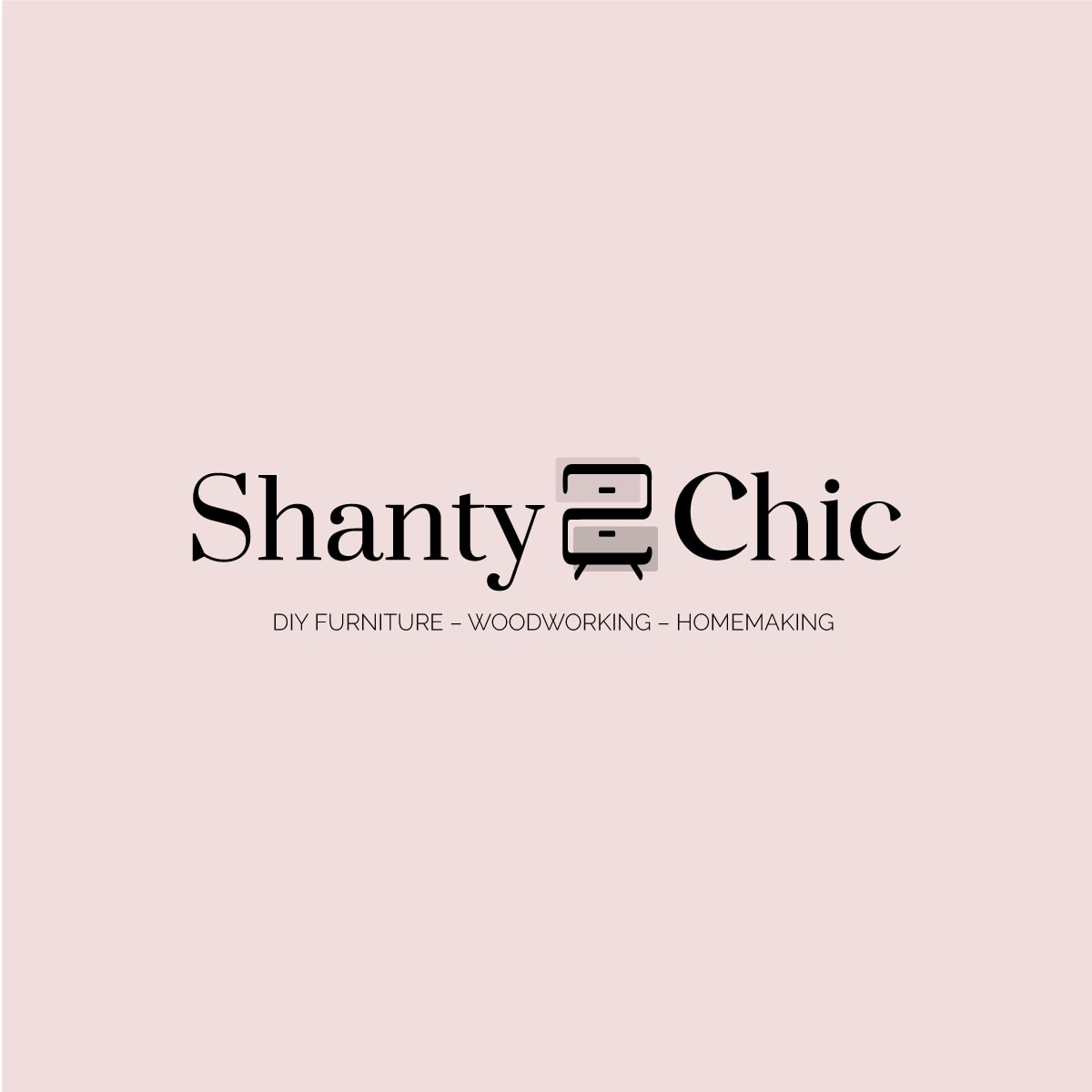 Shanty 2 Chic Blog Alternate Logo monochromatic on light background
