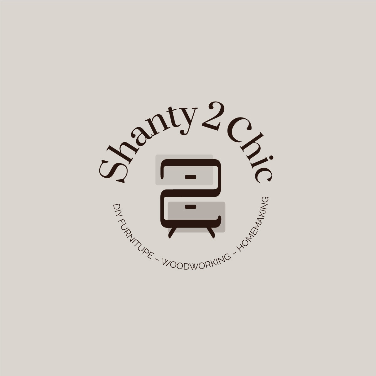 Shanty 2 Chic Blog Submark Logo monochroatic on light background