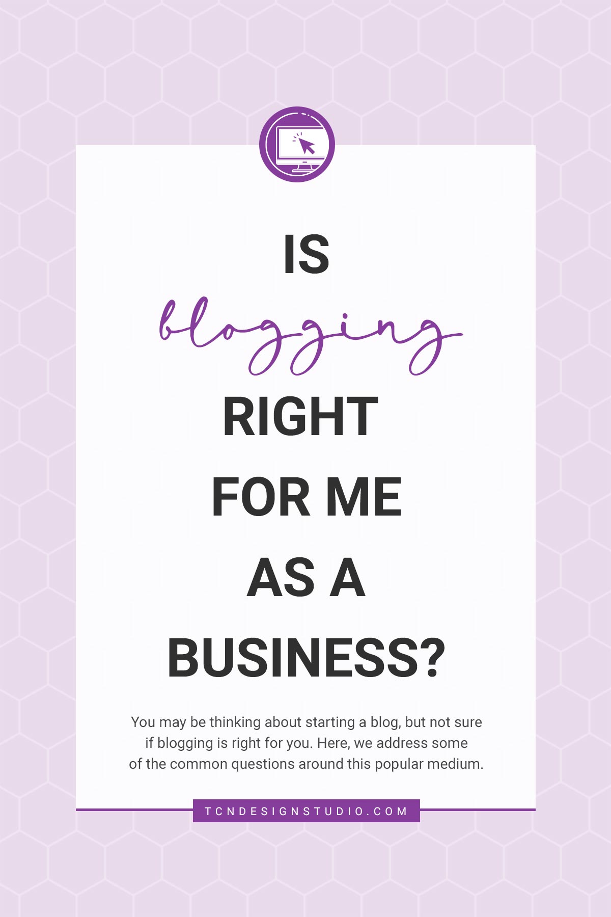 Is Blogging Right For You Cover image with solid brackgrounds and title text overlay