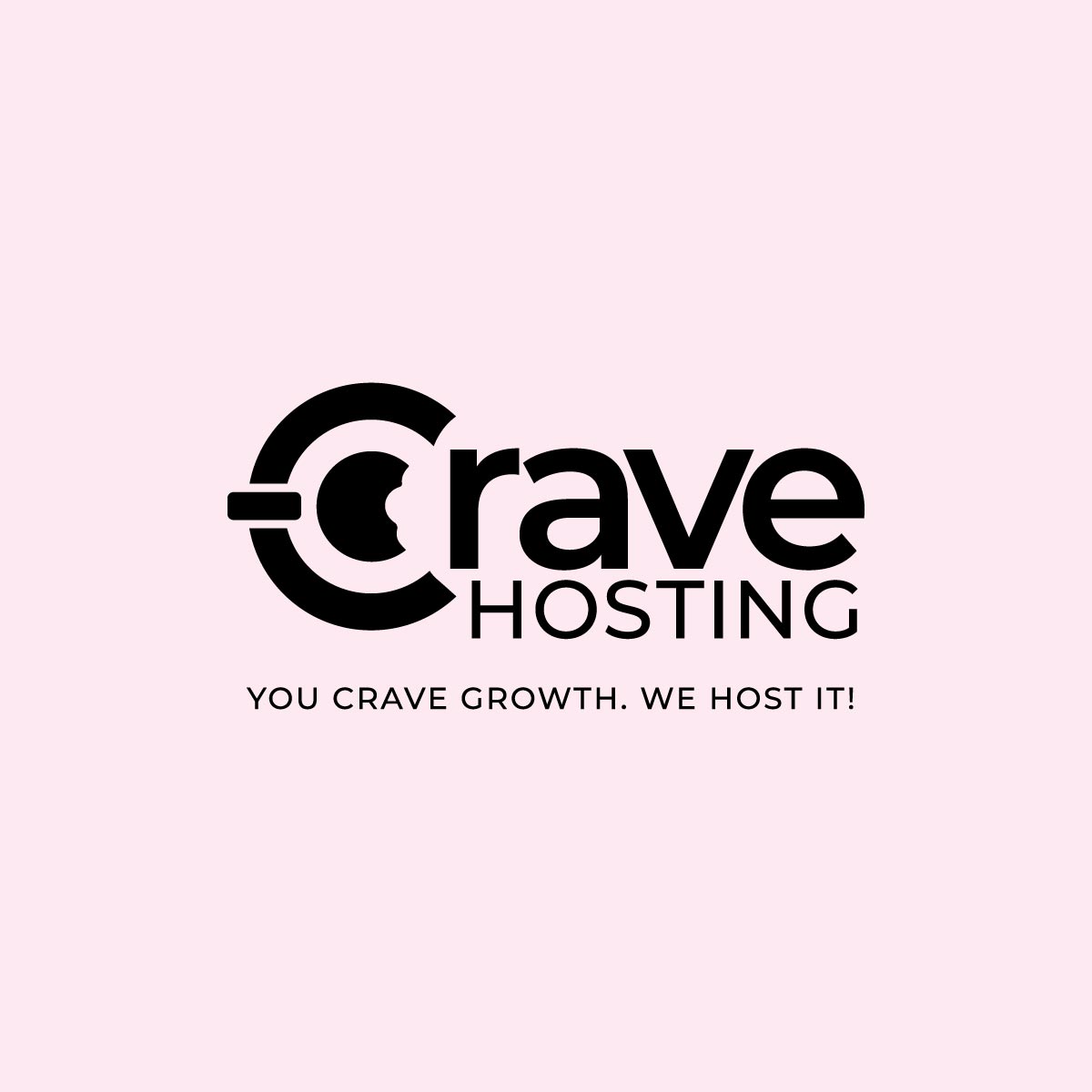 Crave Hosting main Logo black on light color