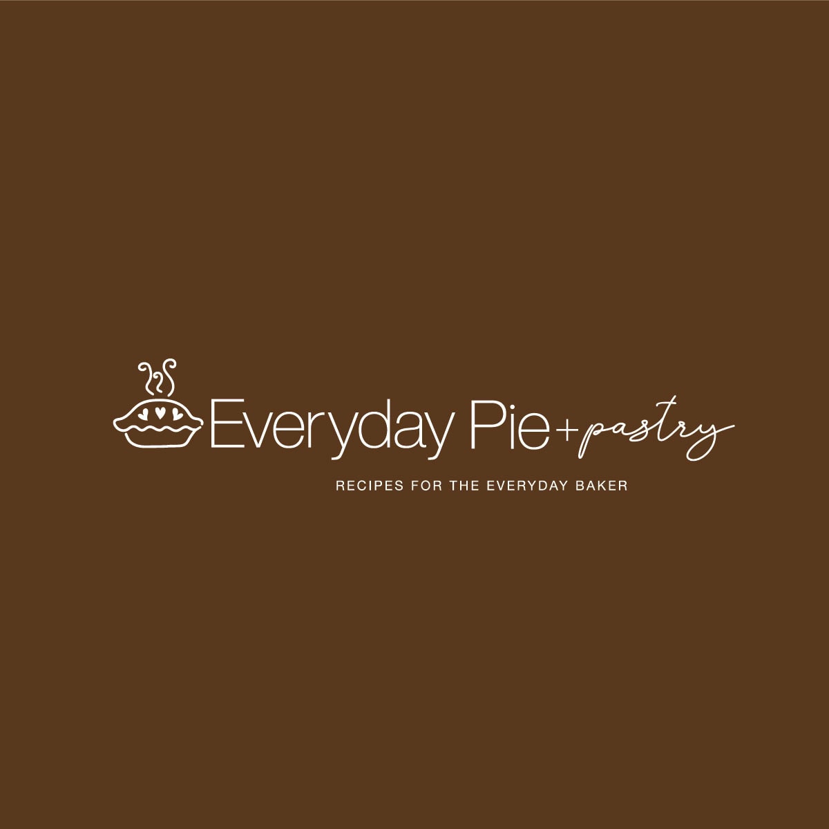 Everyday Pie Alternate Logo white on dark background