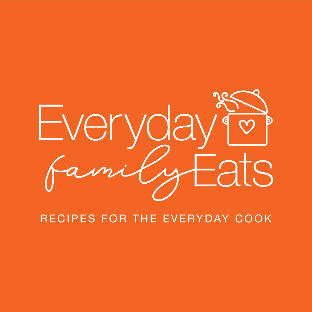 Everyday Family Eats Main Logo white on dark background