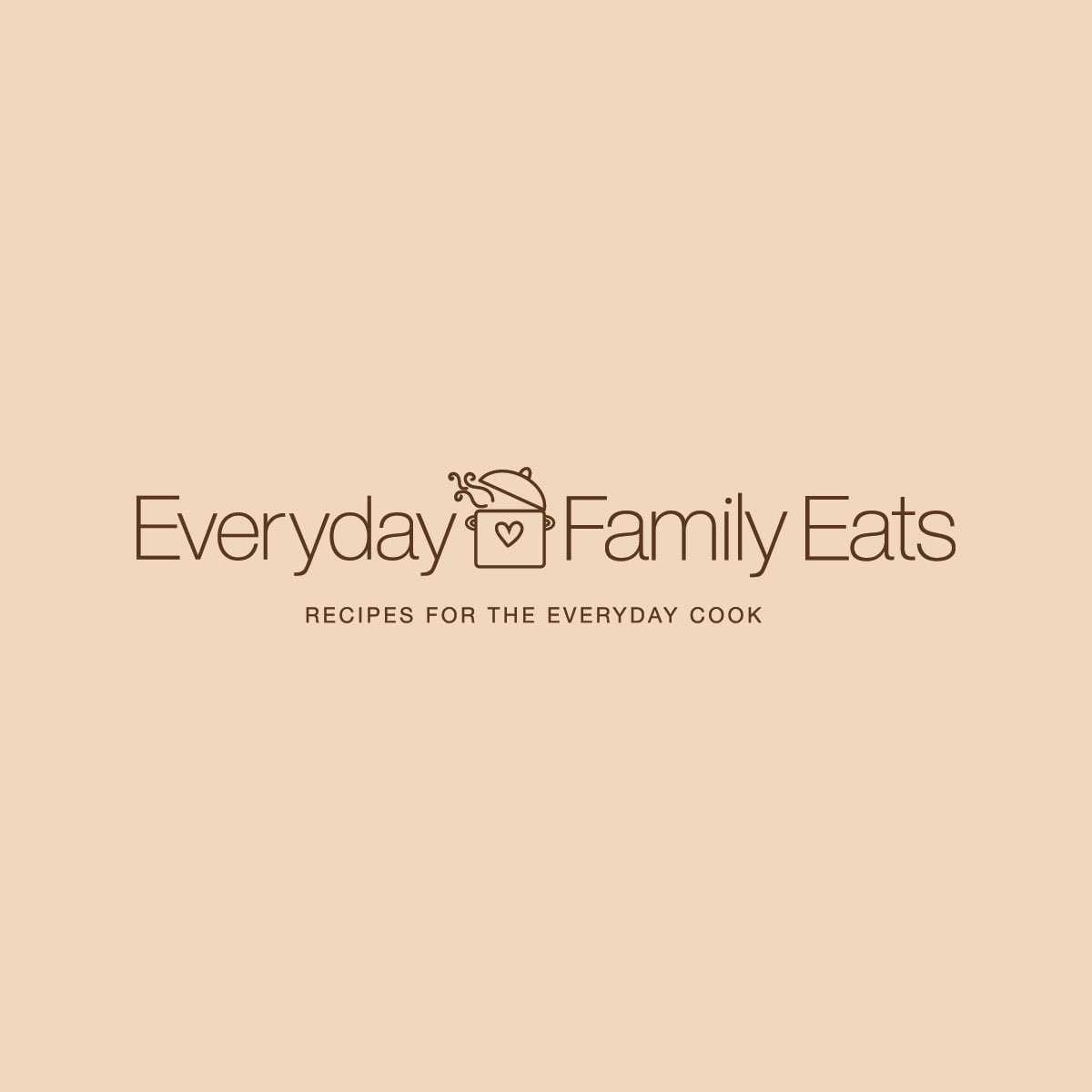 Everyday Family Eats Alternate Logo brown on light background