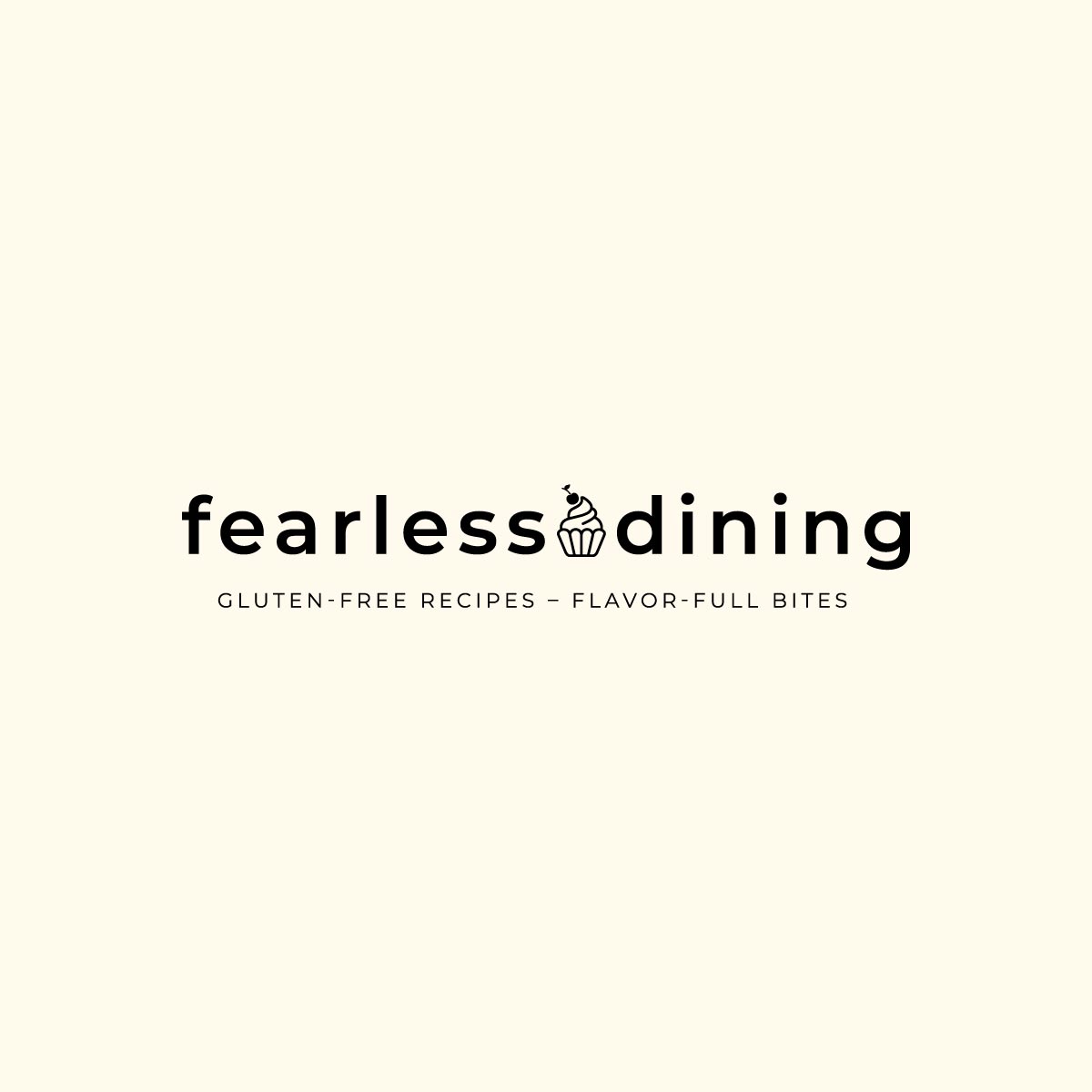 Fearless Dining Main Logo Monochromatic black on light background