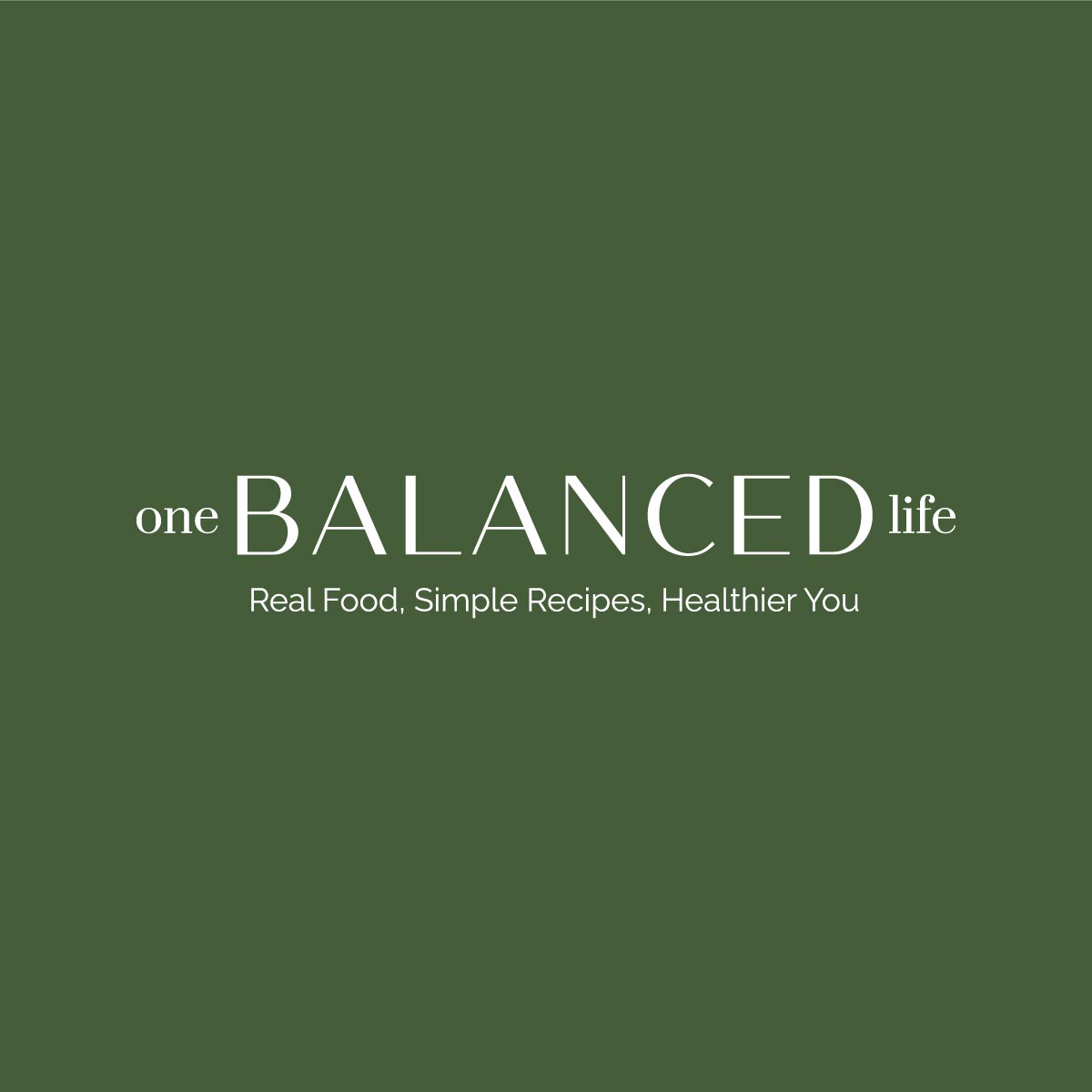 One Balanced Life Main Logo white on dark background