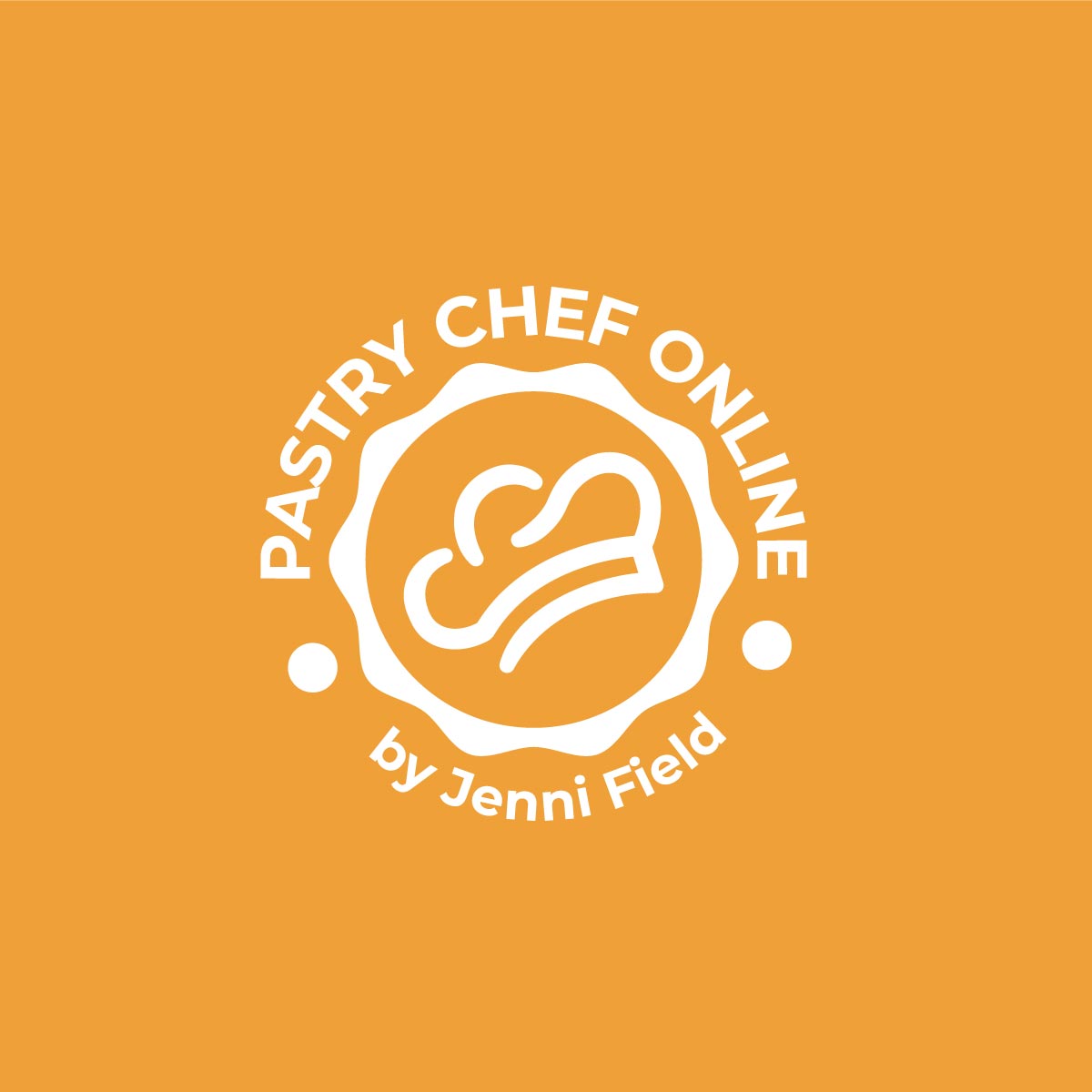 Pastry Chef Online submark Logo white on dark background