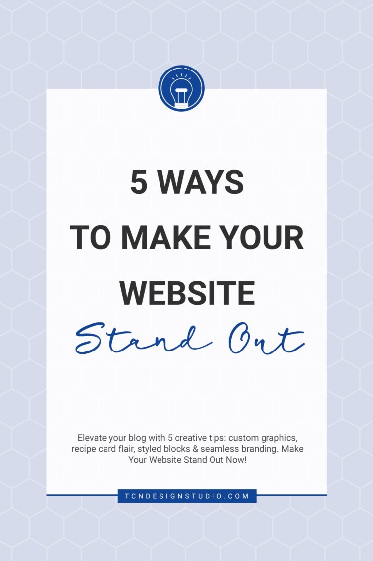 5 Ways to Make Your Website Stand Out Blog Posts cover image solid color with title text overlay