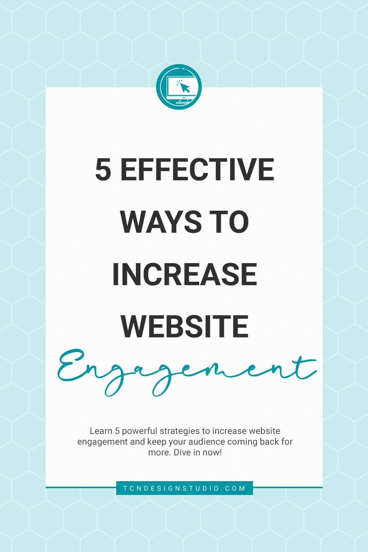 5 Effective Ways to Increase Website Engagement cover image solid color with title text overlay