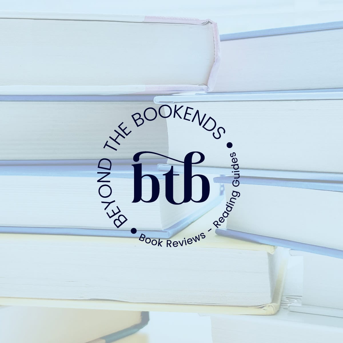 Beyond the Bookends submark Logo black on overlay photo